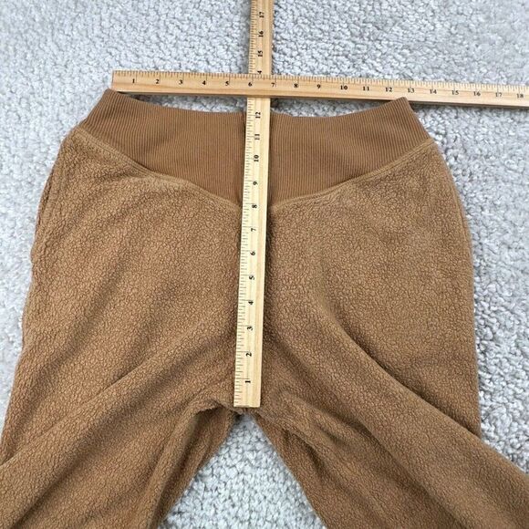 Aerie Sherpa Fleece Corset Zip Up Jogger Tan - Picture 7 of 10